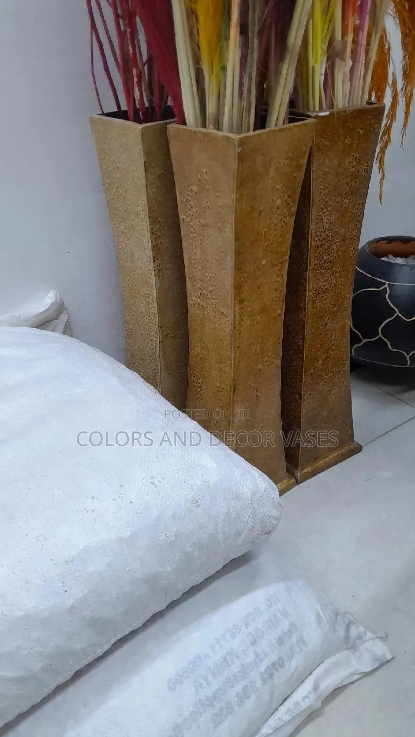 Wooden Vases in Brown