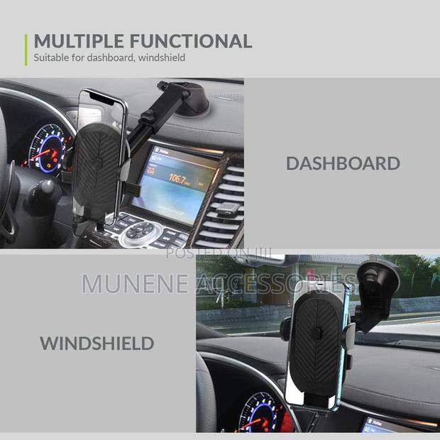 Car Suction Cup Phone Holder Long Mount Dashboard Windshield - thumbnail 3