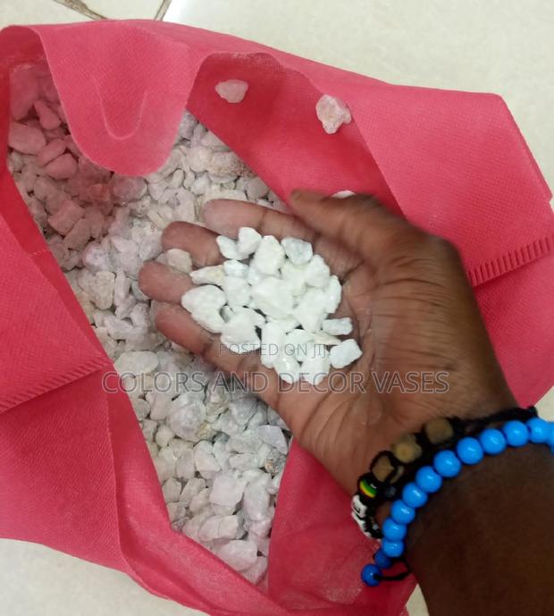 White Pebble Stones Home Decor - main view