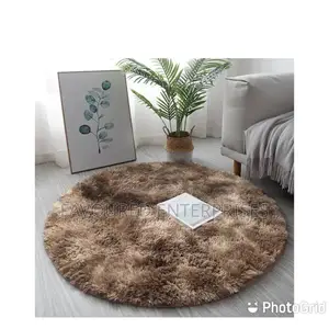 Round Fluffy Mat Diameter 3.3ft(107 Cm)