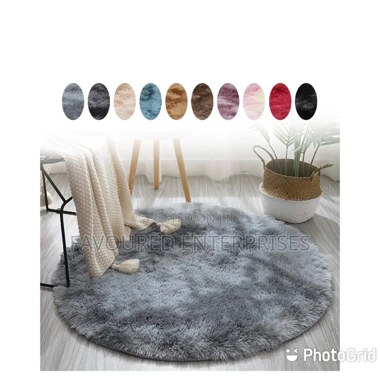 Super Soft Plush Round Rug Mat Fluffy