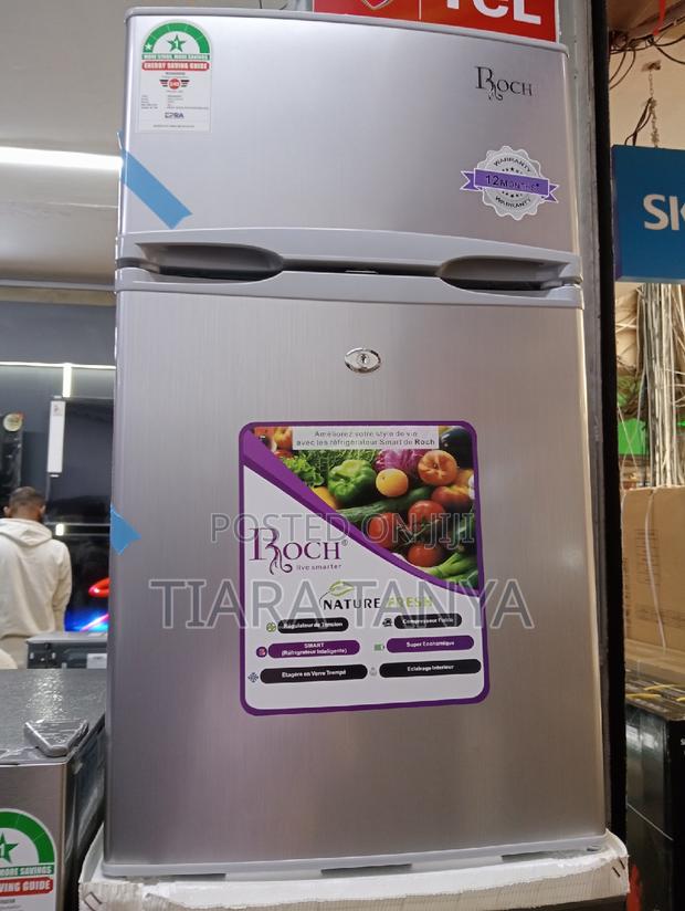 Roch RFR-110d-B Double Door Fridge, 85l - Silver - main view