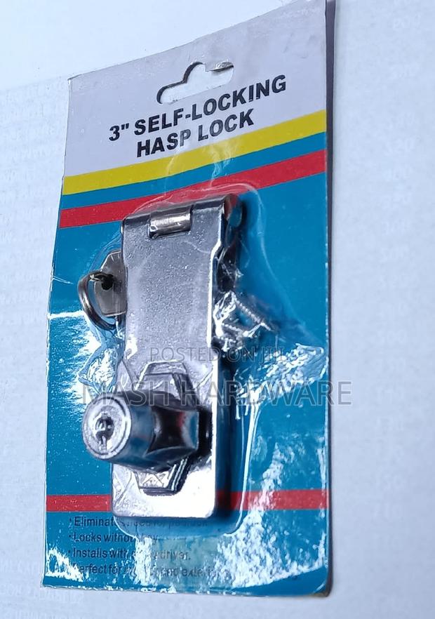 3 " 4" Self- Locking Hasp Lock - main view