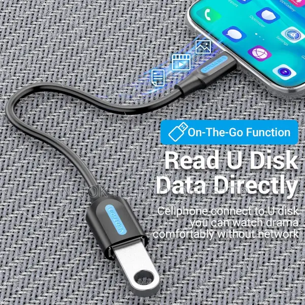 VENTION USB-C 3.1 Male To USB-A Female OTG Cable