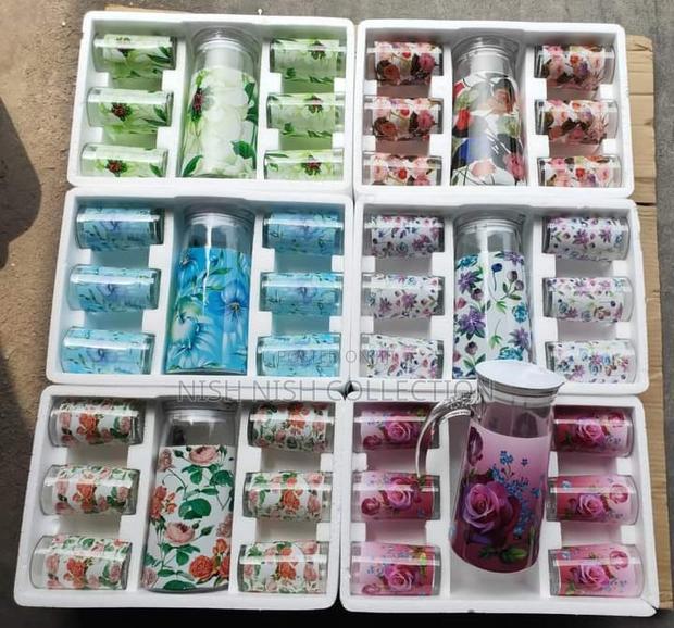 7 Piece Glass Water Jug With Small Glasses