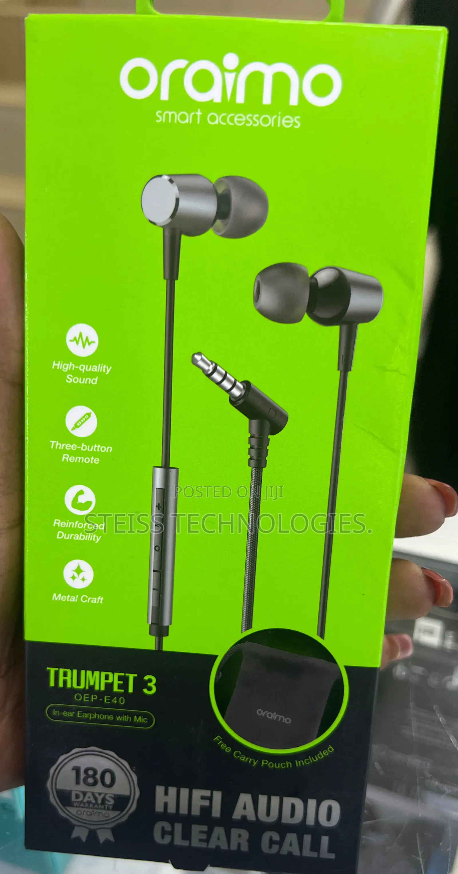 Trumpet 3 Oraimo Earphones.