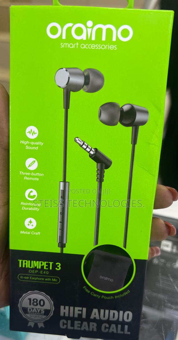 Trumpet 3 Oraimo Earphones. - main view