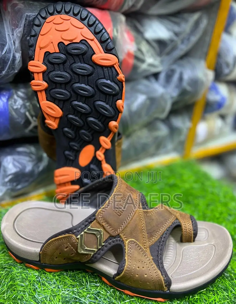 Leather Men Open Shoes