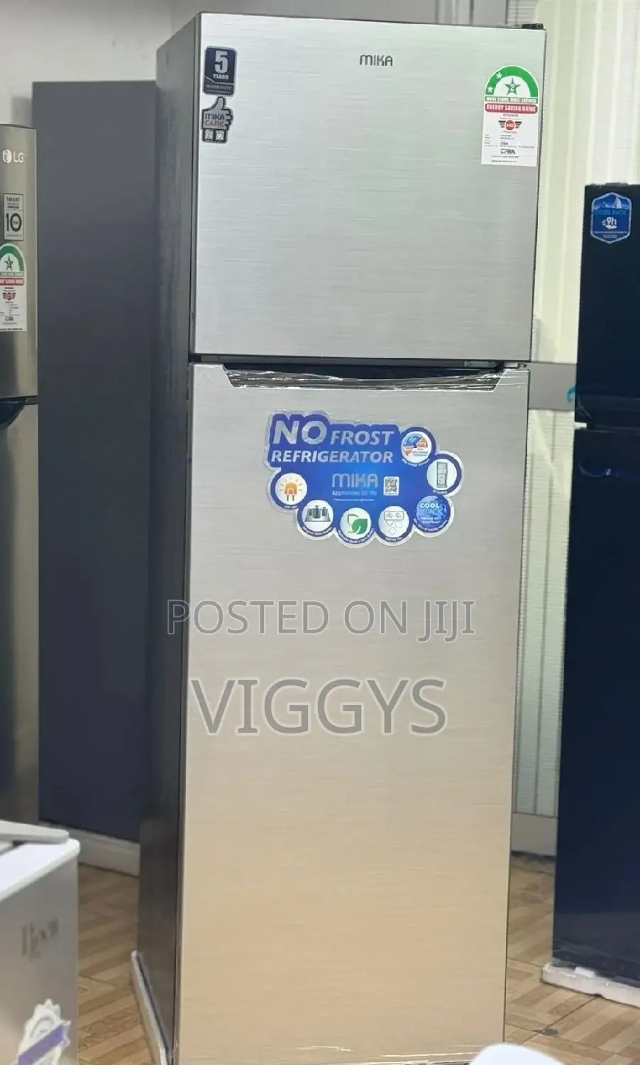 255 Litre Mika Non Frost Double Door Fridge