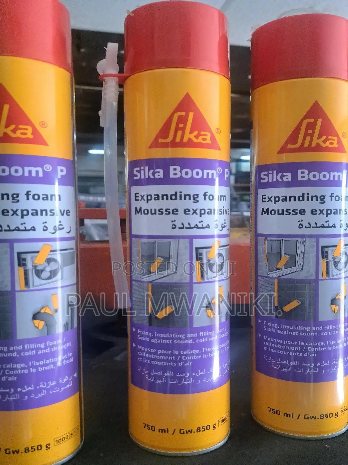 Sika Boom 750ml- Pu Expanding Form.- High Productivity.