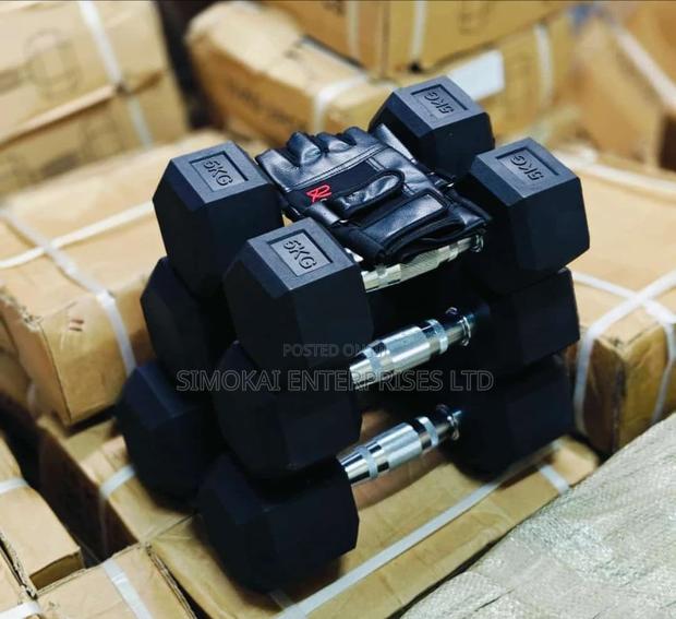 Quality Hexagonal Gym Work Out Dumbells - main view
