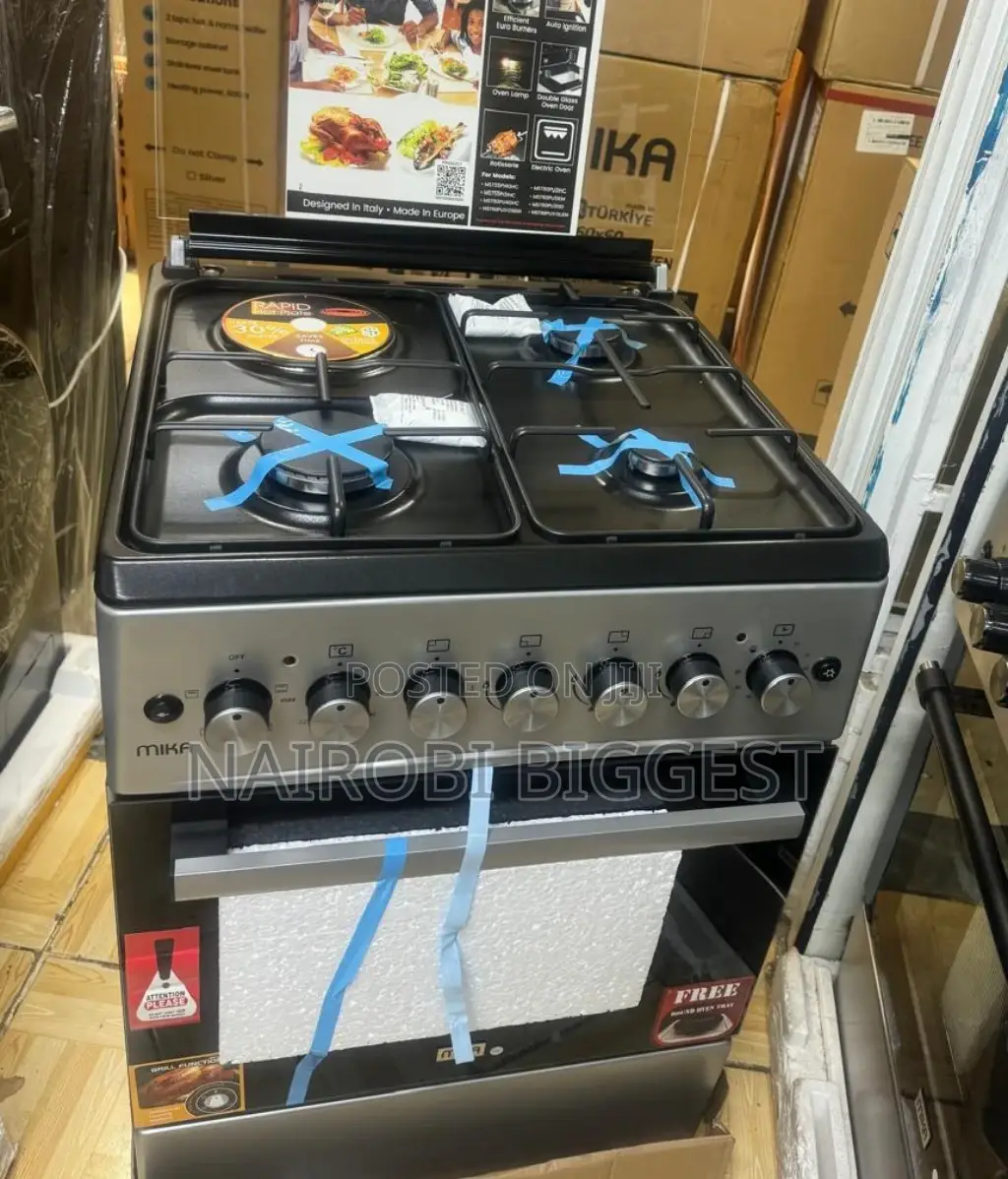 Mika 50 by 60 Standing 3+1 Cooker