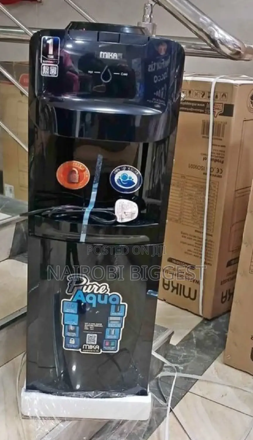 Mika Black Hot Cold Water Dispenser