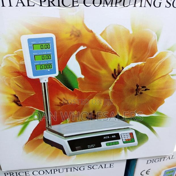 Acs 40 Kg Digital Rechargeable Weighing Scale With Arm - main view
