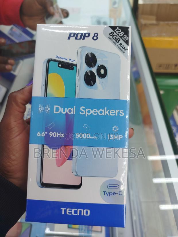 New Tecno Pop 8 128 GB White - main view