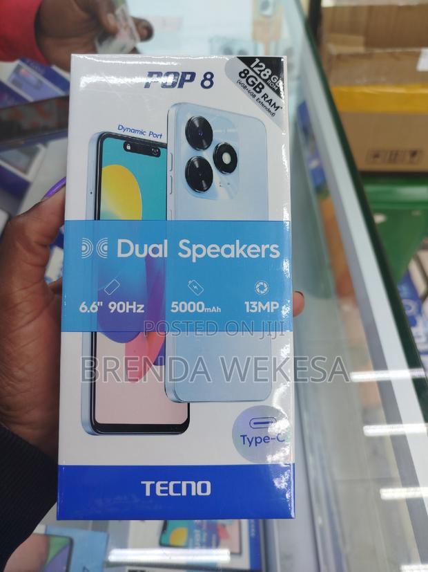 New Tecno Pop 8 128 GB White - thumbnail 3