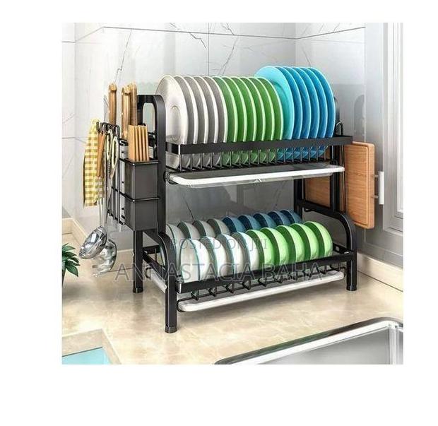 2 Tier Dish Rack With Cutlery Holder - main view