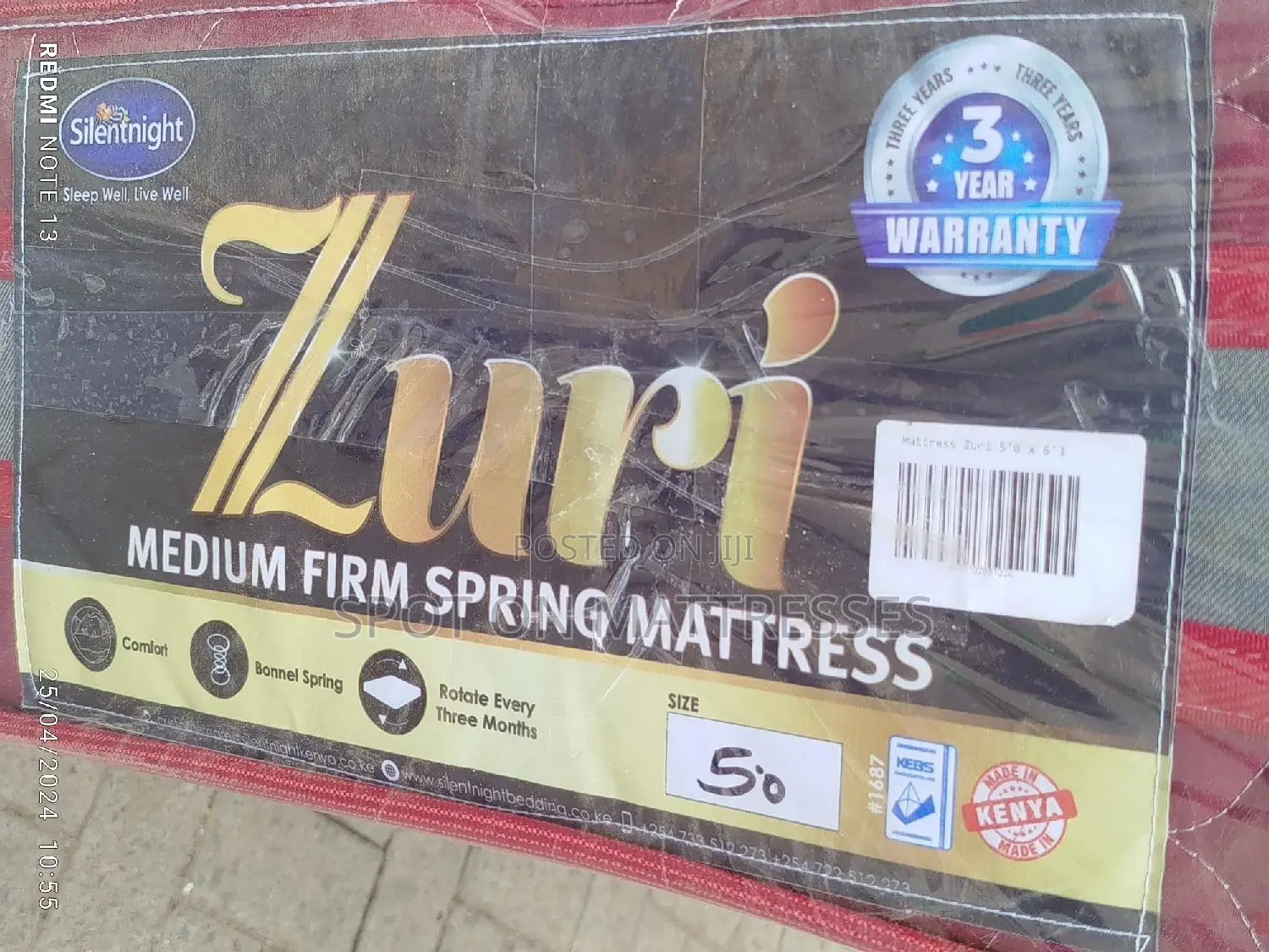 5by6 10inch Spring Mattress + Free Doorstep Delivery.