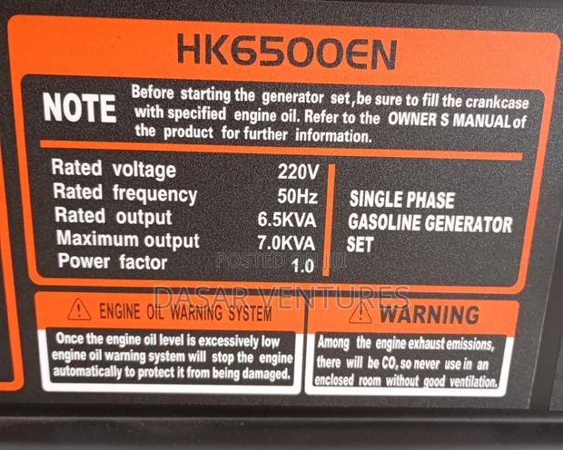 Generator - Hk 6500en - thumbnail 3