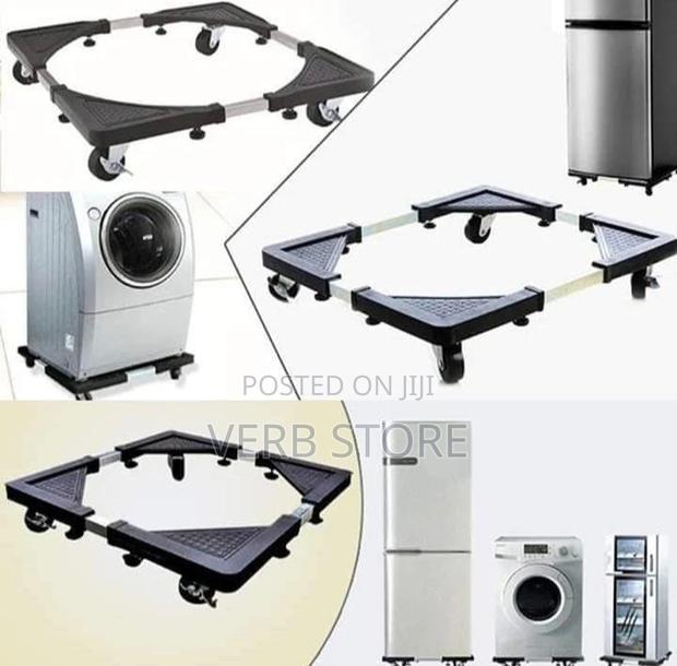 Adjustable Fridge/ Washing Machine Trolley Stand 56x56cm