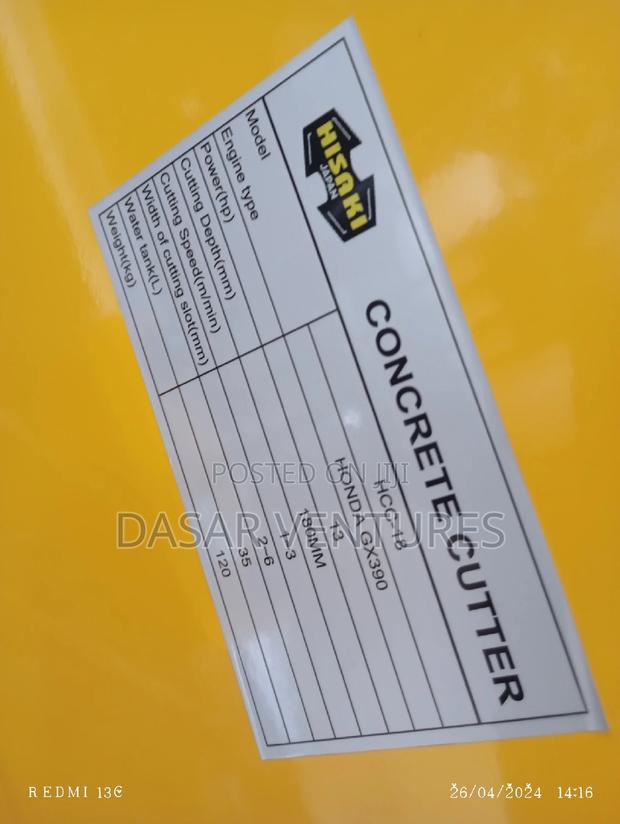 Concrete Cutter 18" Honda - thumbnail 2