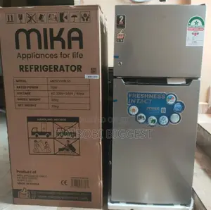 Mika 168litres Silver Double Door Fridge