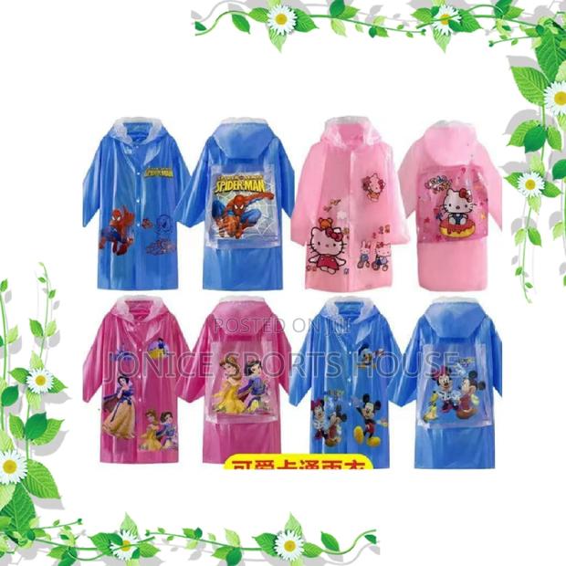 Cartoon Themed Kids Raincoat - main view