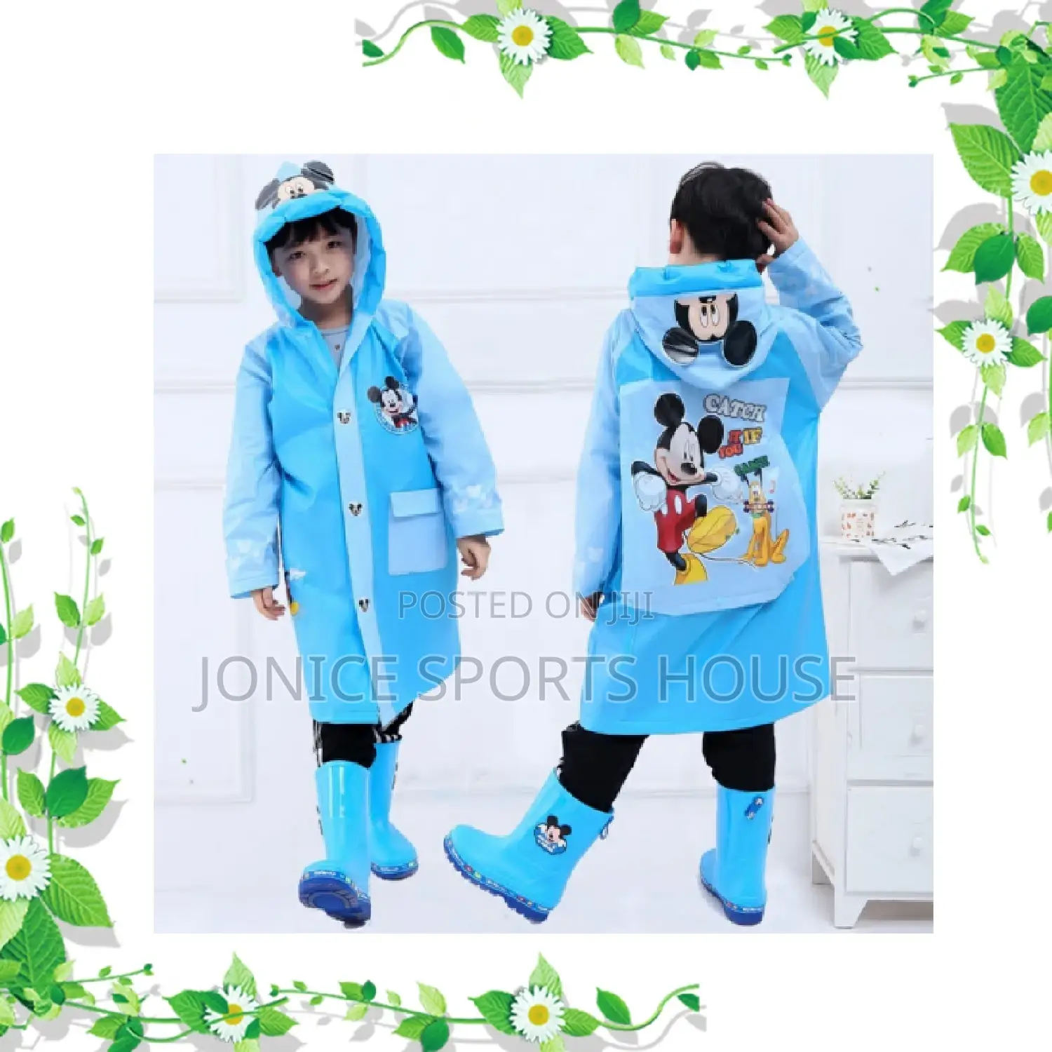 Cartoon Themed Kids Raincoat