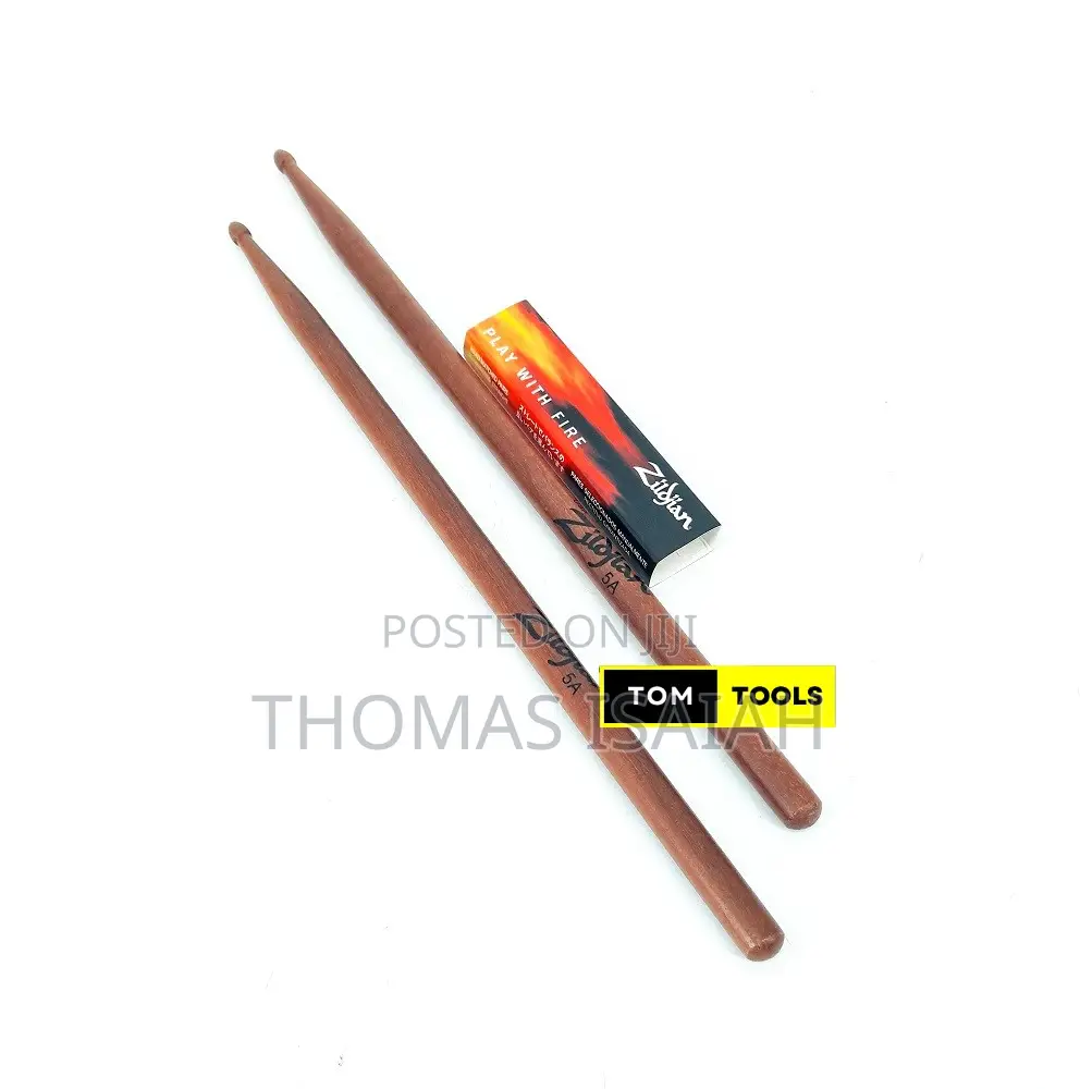 Zildjian 5A Select Hickory USA Drumsticks, Rosewood Color