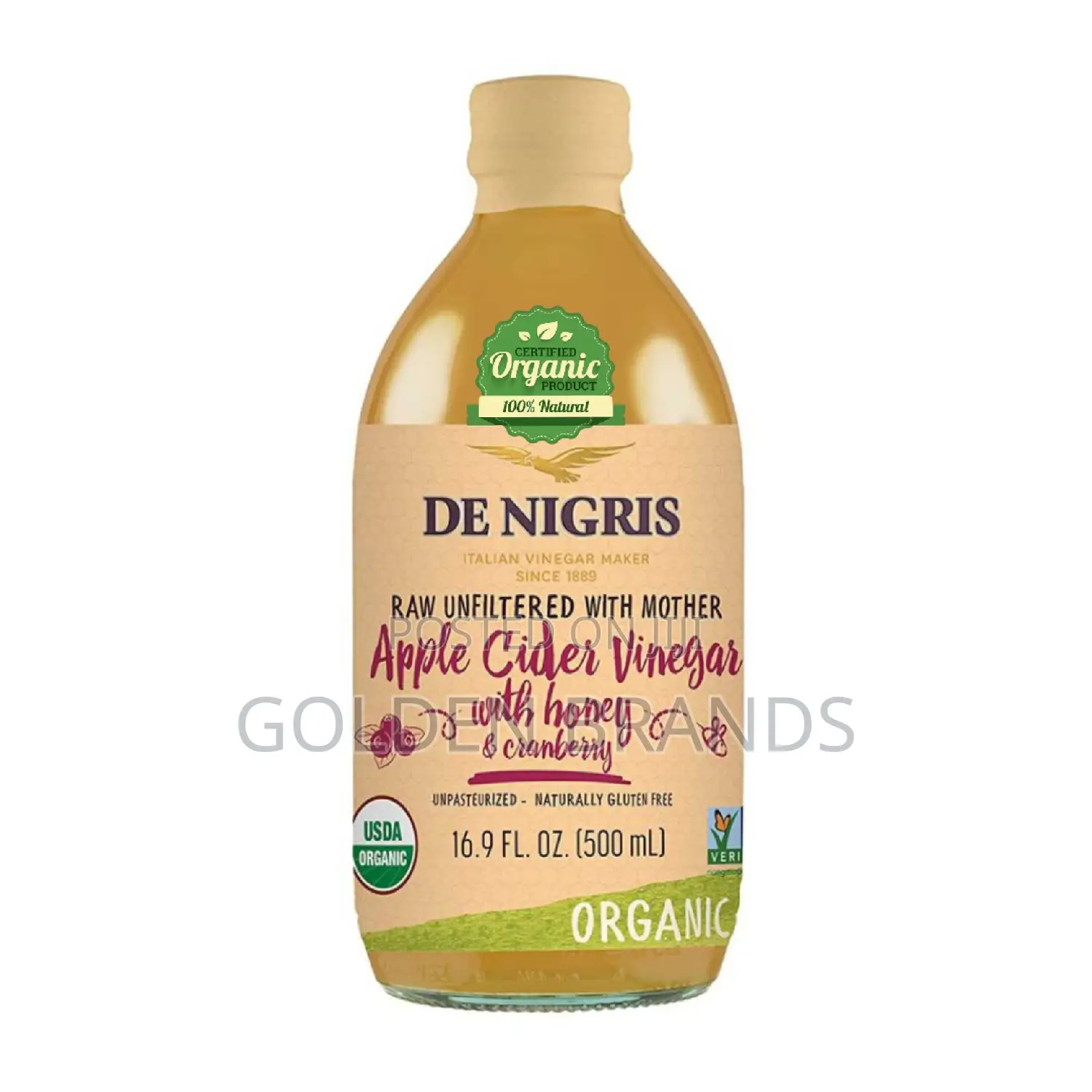 Power Organic Apple Cider Vinegar Mother Honey Cranberry