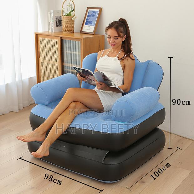 *5 in 1 Inflatable Couch Lazy Sofa Bed With L-Shaped Armrest - thumbnail 4