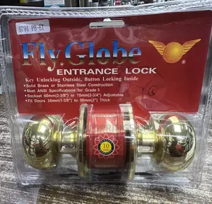 Keyed Entry Door Knob With Lock(Interior Exterior Door Lock)