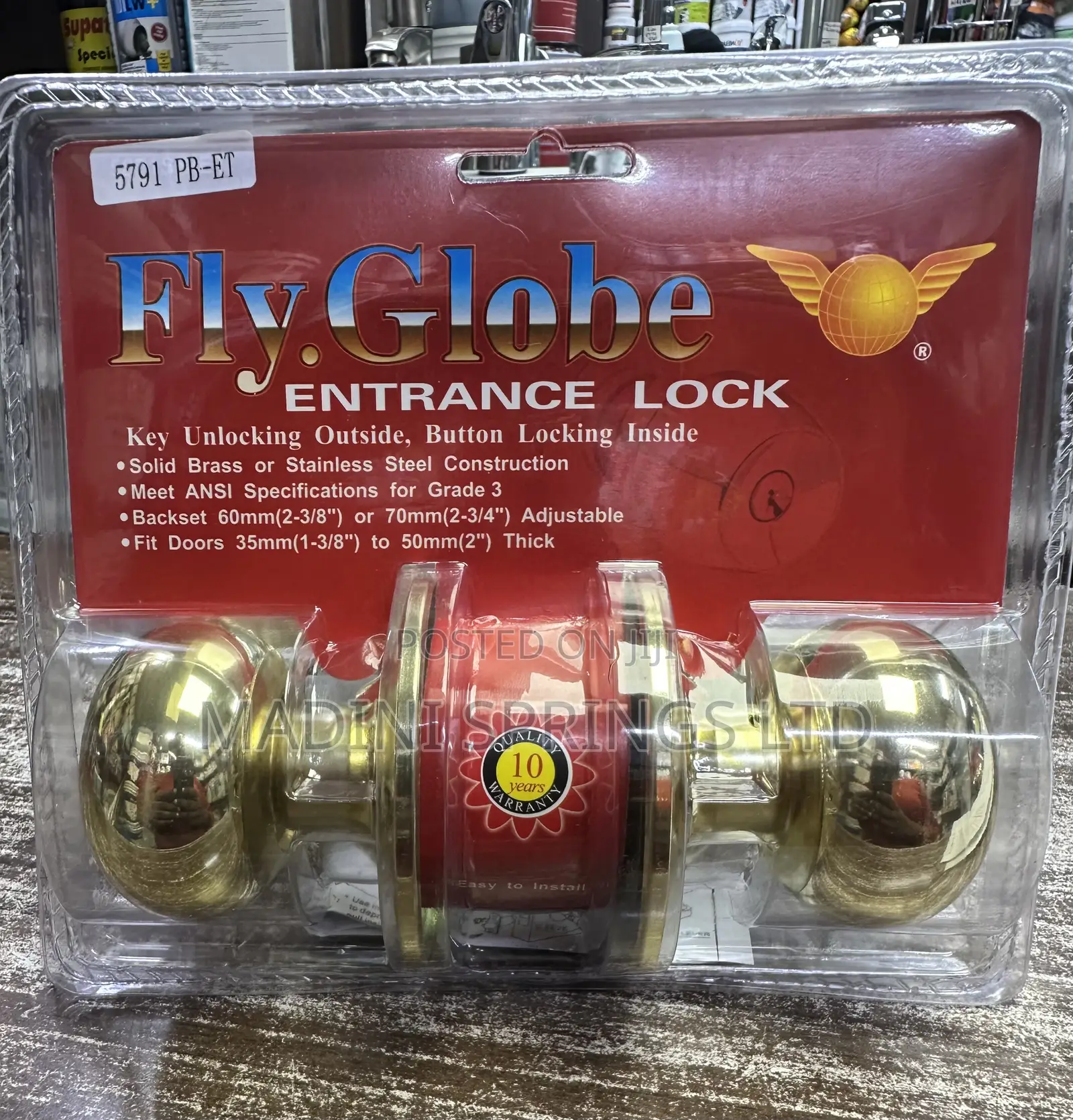 Keyed Entry Door Knob With Lock(Interior Exterior Door Lock)