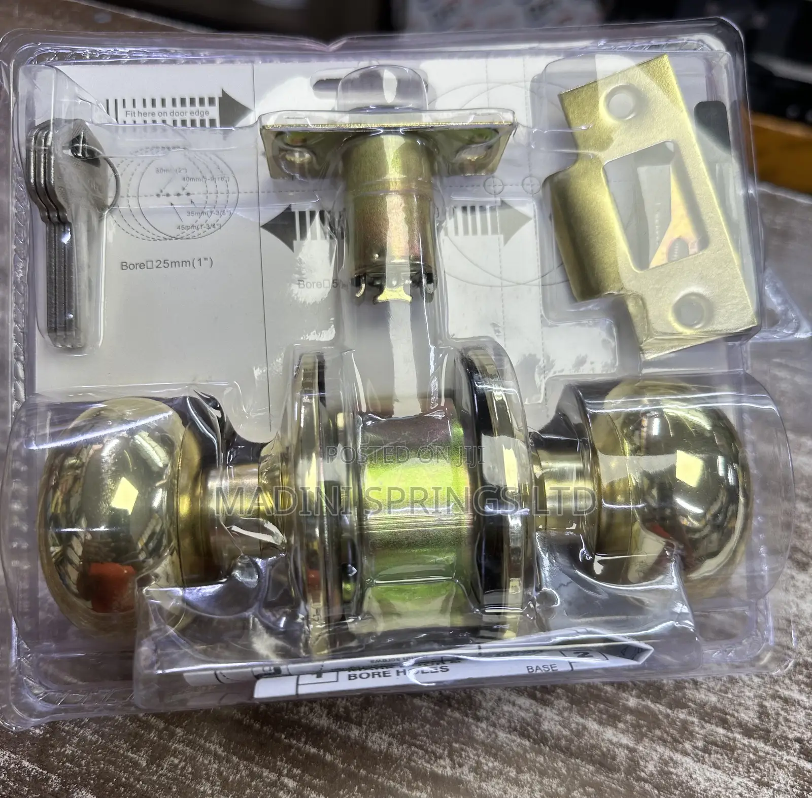 Keyed Entry Door Knob With Lock(Interior Exterior Door Lock)