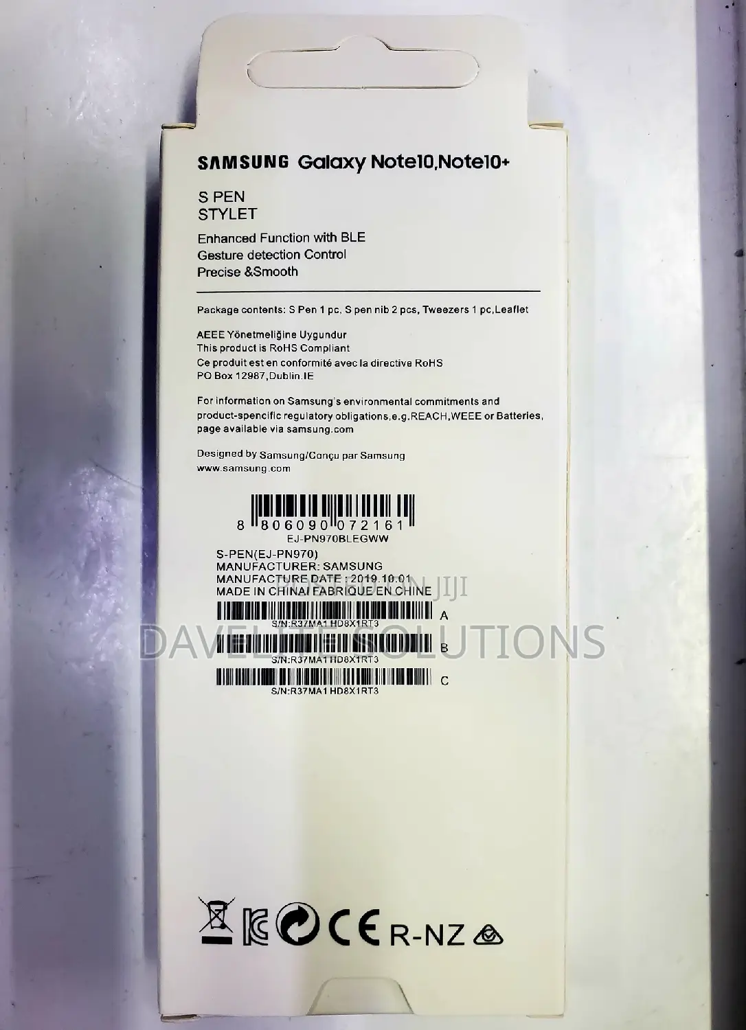 Original Samsung Note 10 S Pen, Bluetooth Enabled