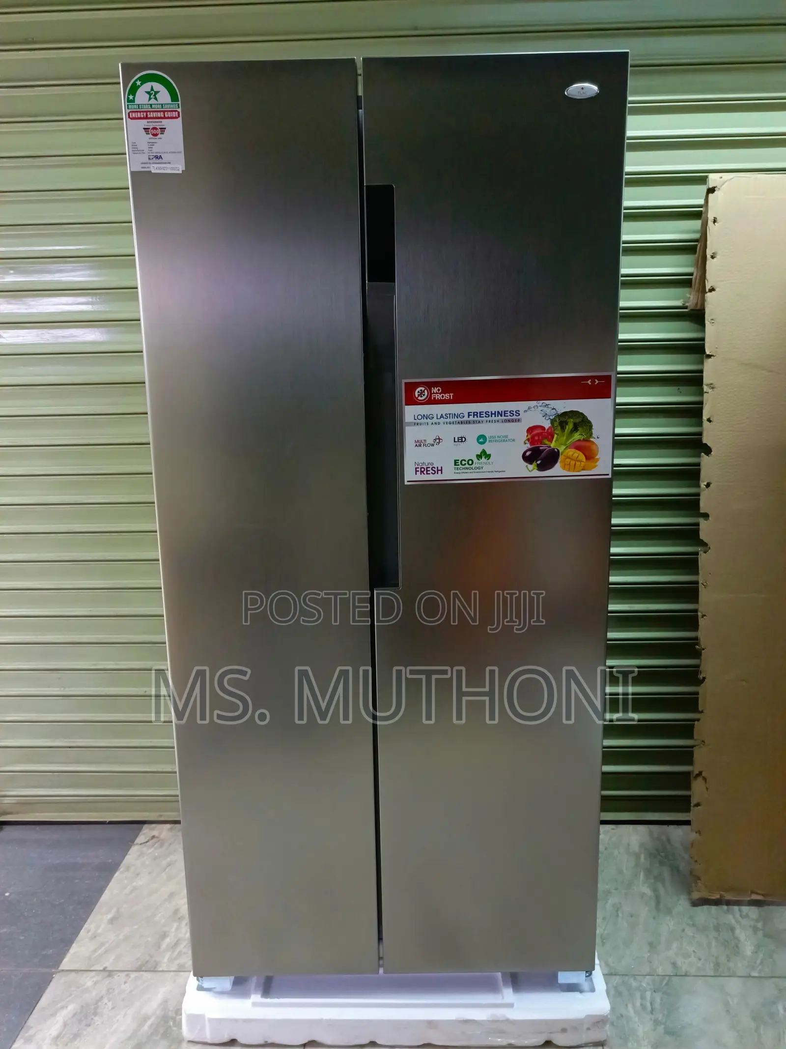 *Tlac 430 Litres Side by Side No Frost Fridge