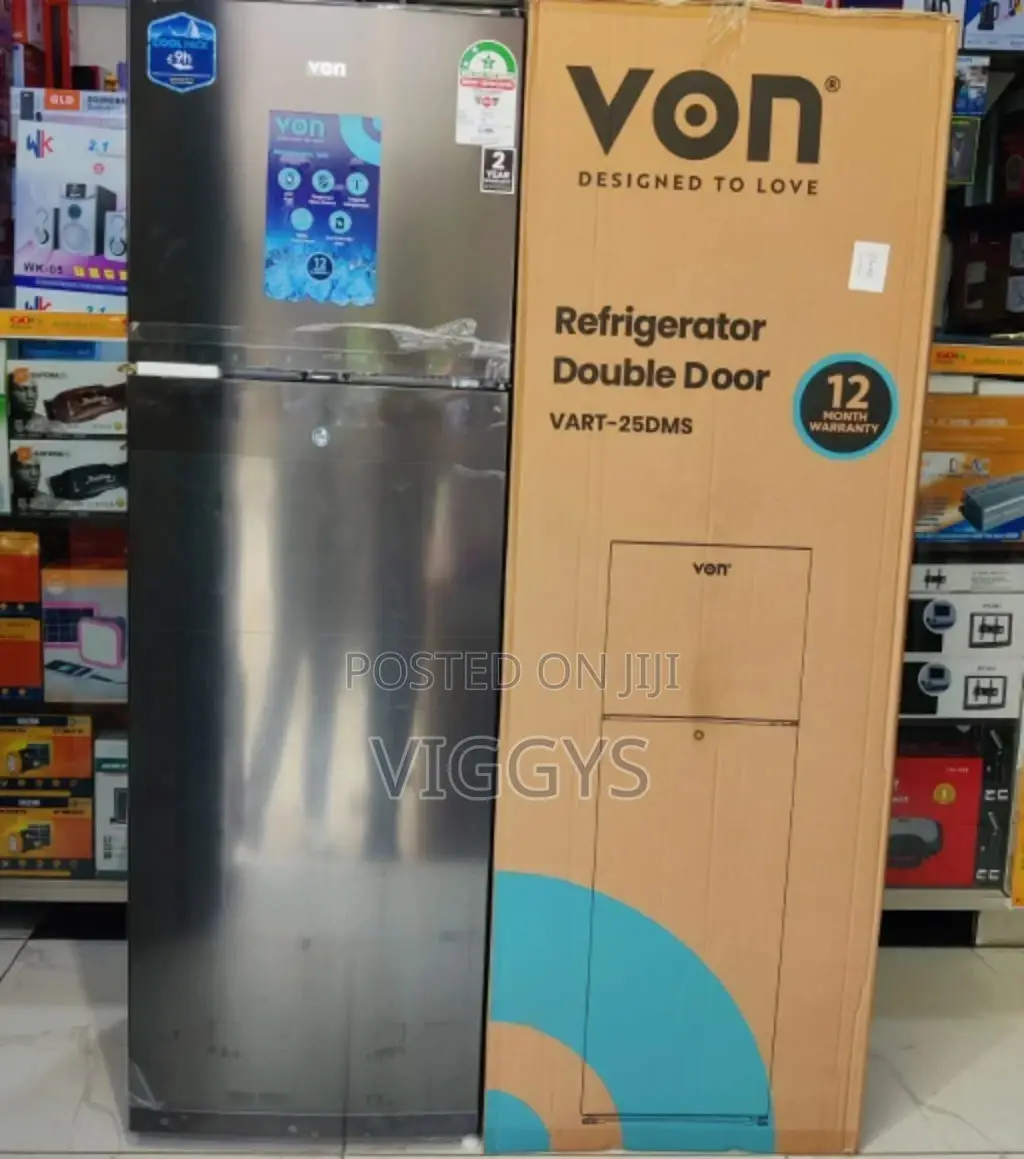 Von 168litre Double Door Fridge