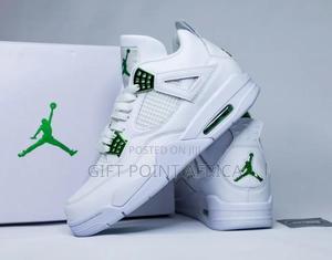 Air Jordan 4 Metallic Green Unisex Sneakers - thumbnail 2