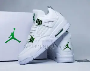 Air Jordan 4 Metallic Green Unisex Sneakers