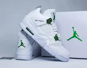 Air Jordan 4 Metallic Green Unisex Sneakers
