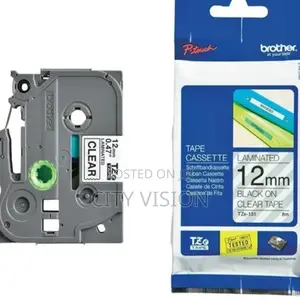 Brother Label Tape TZE -131 12 MM(Black on Clear)!! Brother