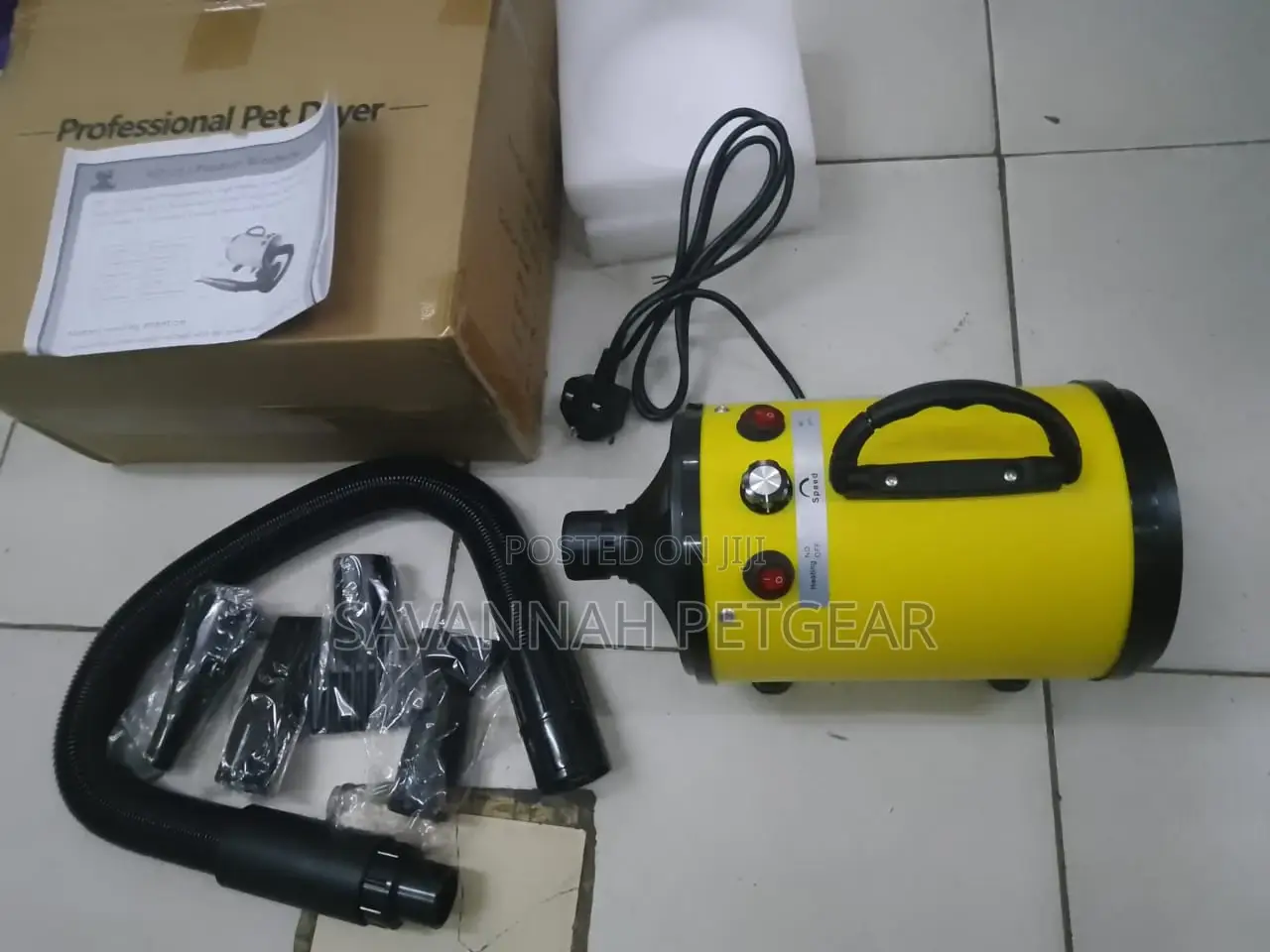 Deluxe Pet Grooming Blower With Heater With Adjustable Speed