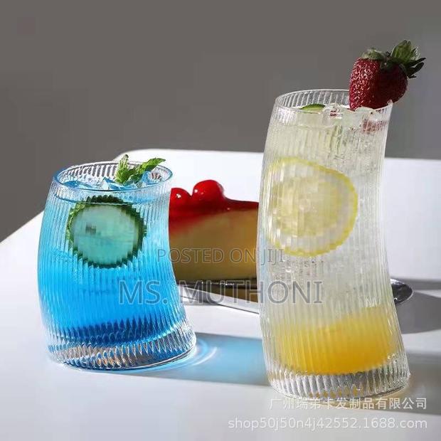 4 Pieces Heavy Duty Ribbed Penguen Glass