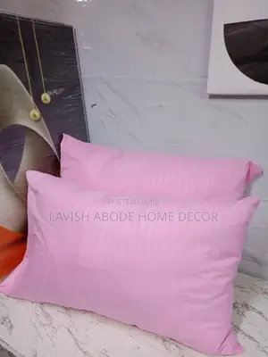 (Pink) Stripped Bed Pillow Cases/ Covers