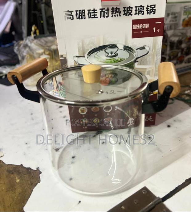 5.5 Borosilicate Glass Cooking Pot - main view