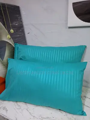 (Green) Stripped Bed Pillow Cases/ Covers