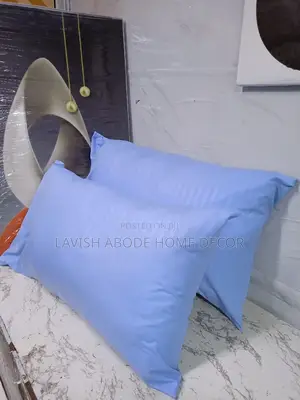 (Sky Blue) Stripped Bed Pillow Cases/ Covers