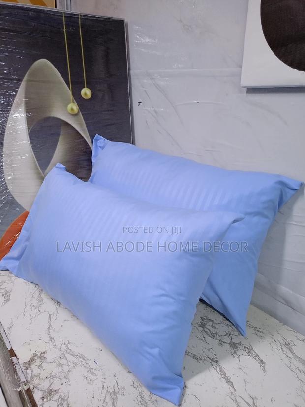 (Sky Blue) Stripped Bed Pillow Cases/ Covers