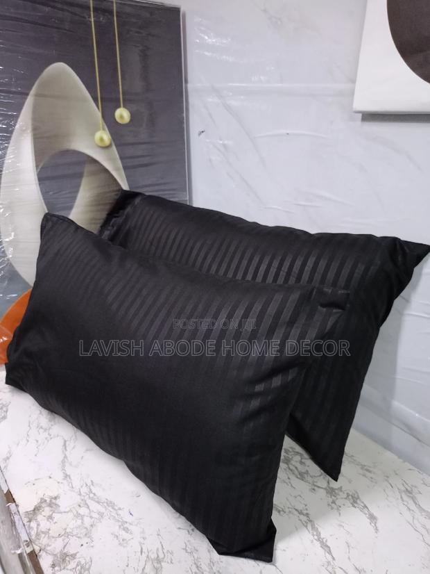 (Black) Stripped Bed Pillow Cases/ Covers - thumbnail 2