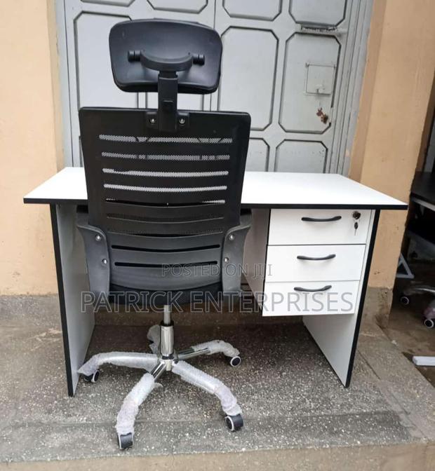 1.2 MTRS Office Desk Plus High Back Recliner Office Chair - main view